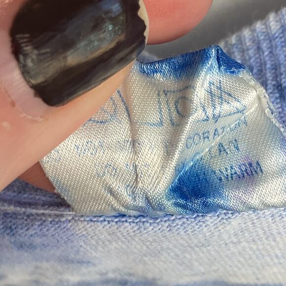 Vintage Single Stitch Ritz Pure Cotton Ice Tye Dye Tee Unisex XL Blue Thrashed - Picture 6 of 9